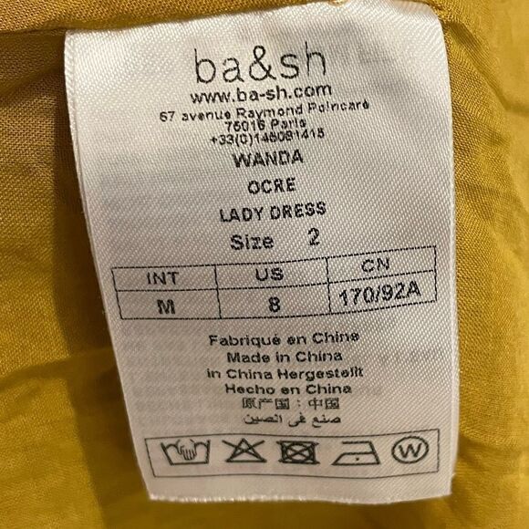 EUC BA&SH Wanda Metallic Herringbone Print Maxi Dress Size M - Picture 10 of 13